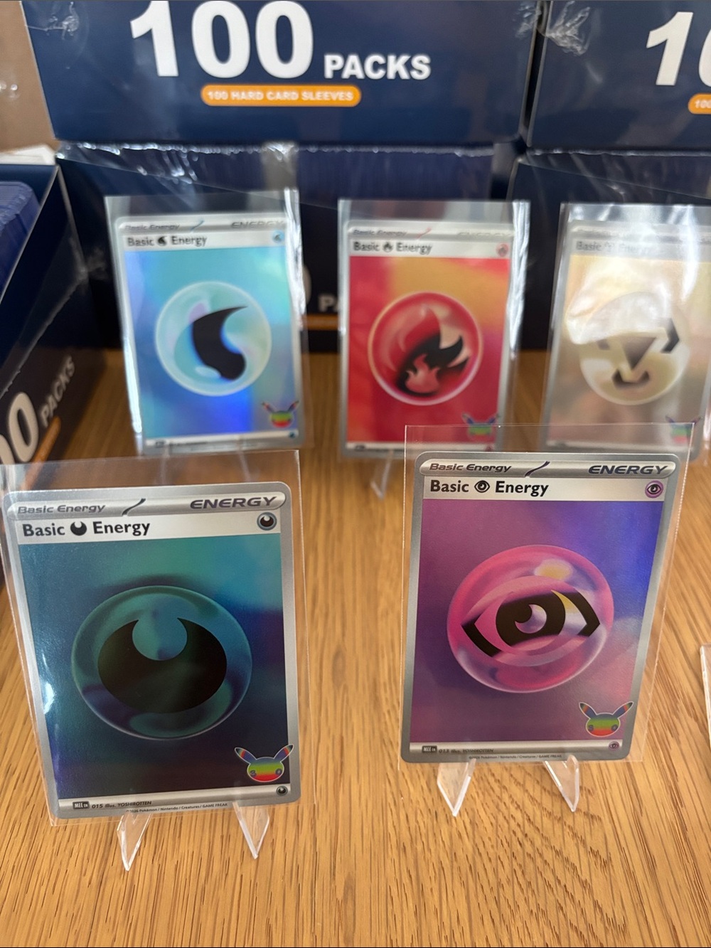(8) Pokemon 30th Anniversary Holo Energy Cards w/ 30th Stamp